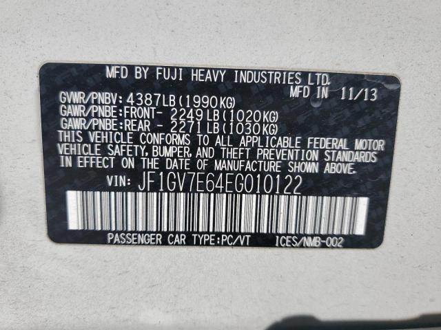 JF1GV7E64EG010122 - 2014 SUBARU IMPREZA WRX Ağ foto 13