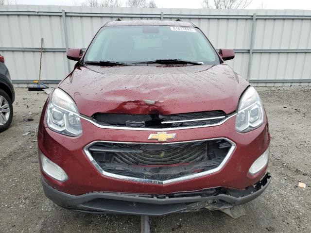 2GNALCEK7H1557714 - 2017 CHEVROLET EQUINOX LT BURGUNDY photo 5