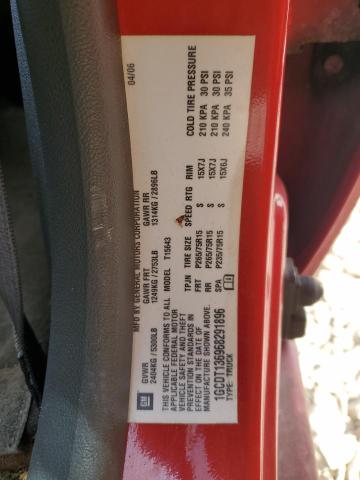 1GCDT136968291896 - 2006 CHEVROLET COLORADO წითელი ფოტო 12