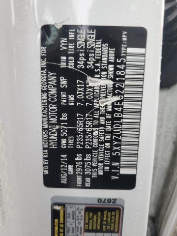 5XYZUDLB4EG221845 - 2014 HYUNDAI SANTA FE SPORT WHITE photo 13