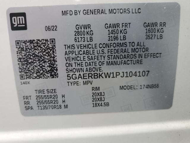 5GAERBKW1PJ104107 - 2023 BUICK ENCLAVE ESSENCE 白色 照片 13