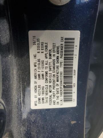 1HGCR2F55HA033360 - 2017 HONDA ACCORD SPORT ლურჯი ფოტო 13