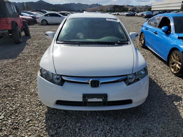 JHMFA36268S027462 - 2008 HONDA CIVIC HYBRID WHITE photo 5