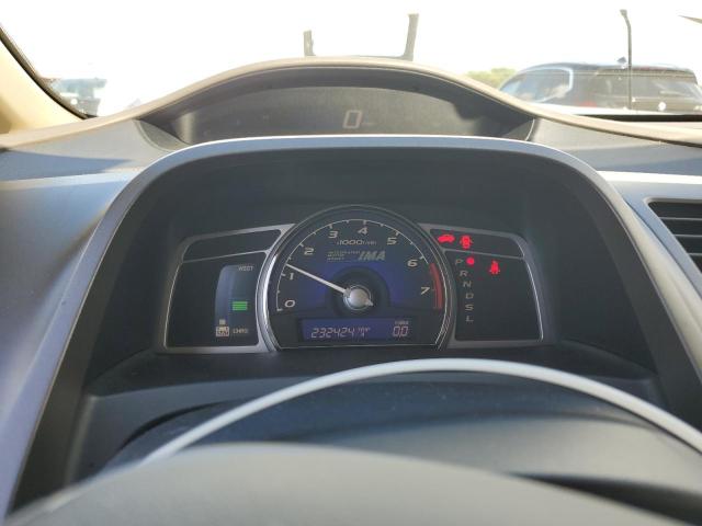 JHMFA36268S027462 - 2008 HONDA CIVIC HYBRID WHITE photo 9
