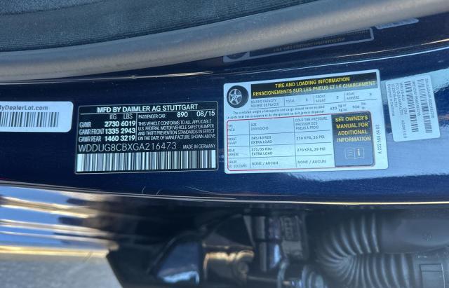 WDDUG8CBXGA216473 - 2016 MERCEDES-BENZ S 550 BLUE photo 10