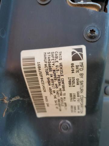 1G8AJ52F04Z214529 - 2004 SATURN ION LEVEL 2 SILVER photo 13