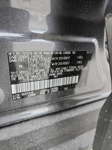 2T3P1RFV1SW542113 - 2025 TOYOTA RAV4 XLE Մոխրագույն լուսանկար 13