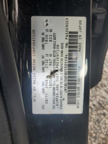 JM1BL1UF8C1521194 - 2012 MAZDA 3 I BLACK photo 12