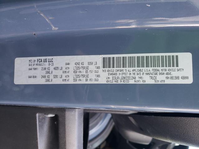 3C6URVJG9KE551240 - 2019 RAM PROMASTER 3500 HIGH أزرق صورة 13