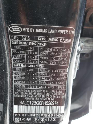 SALCT2BG0FH528974 - 2015 LAND ROVER DISCOVERY HSE LUXURY GRAY photo 13