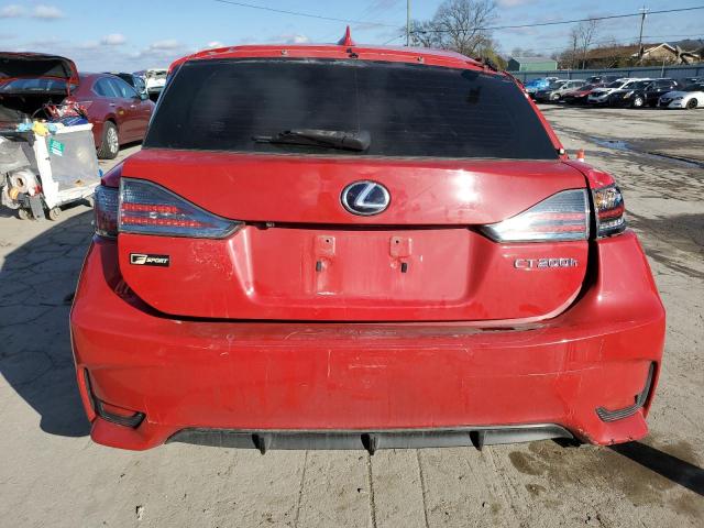 JTHKD5BHXF2249298 - 2015 LEXUS CT 200 RED photo 6