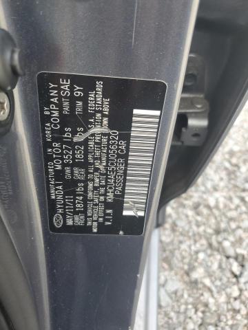 KMHCU4AE5CU056320 - 2012 HYUNDAI ACCENT GLS 银色 照片 12