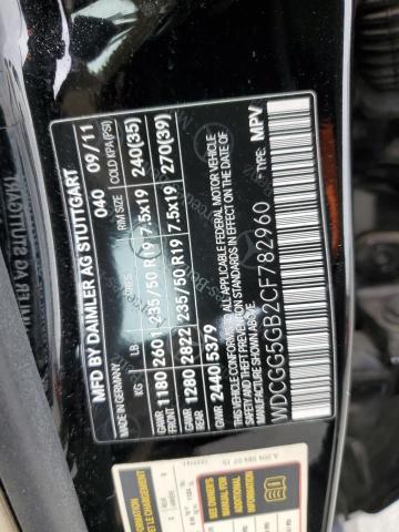 WDCGG5GB2CF782960 - 2012 MERCEDES-BENZ GLK 350 BLACK photo 12