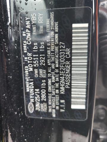 KMHGN4JE2FU033127 - 2015 HYUNDAI GENESIS 3.8L Czarny zdjęcie 12
