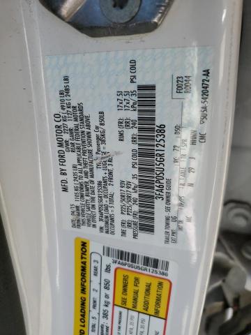 3FA6P0SU5GR125386 - 2016 FORD FUSION TITANIUM PHEV WHITE photo 12