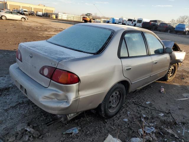 1NXBR12E01Z484321 - 2001 TOYOTA COROLLA CE BEIGE photo 3