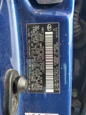 JTDKN3DU1B0294956 - 2011 TOYOTA PRIUS 蓝色 照片 13
