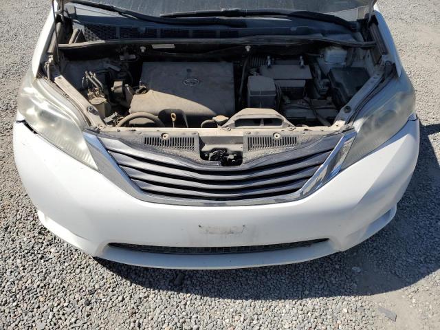 5TDYK3DC9FS635193 - 2015 TOYOTA SIENNA XLE WHITE photo 12