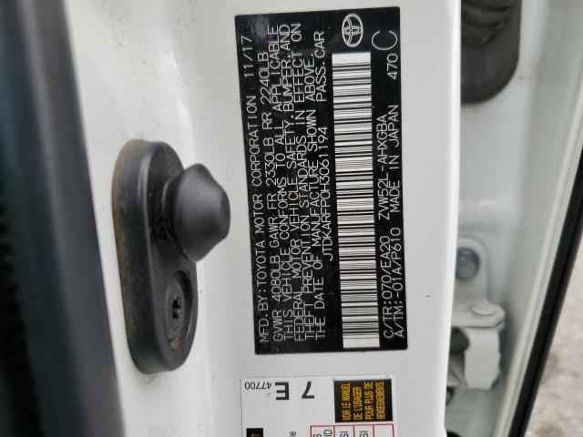 JTDKARFP0H3061194 - 2017 TOYOTA PRIUS PRIM 白色 照片 13