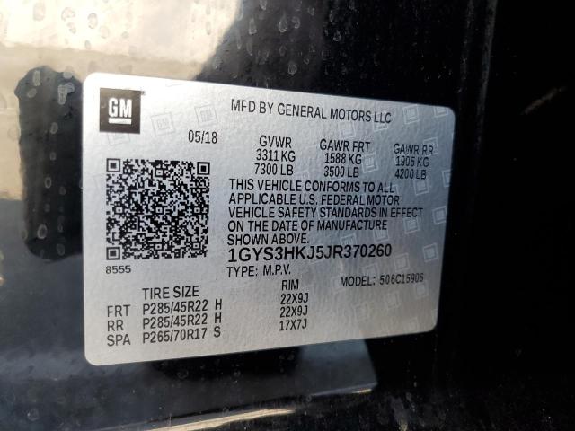 1GYS3HKJ5JR370260 - 2018 CADILLAC ESCALADE ESV LUXURY Қара фото 13