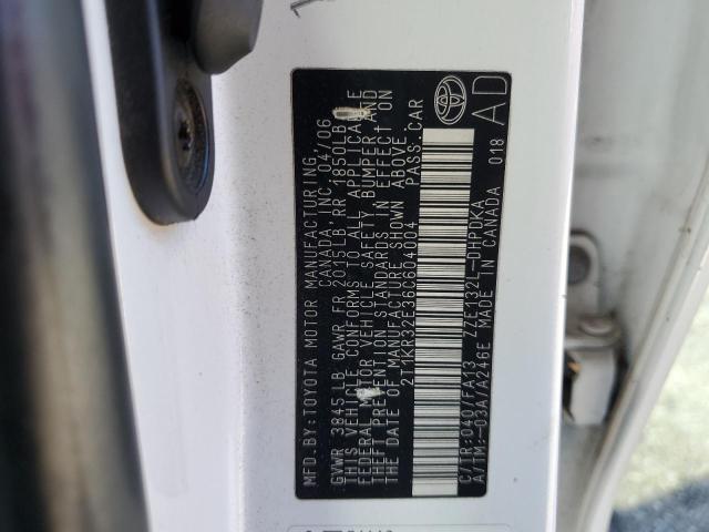 2T1KR32E36C604004 - 2006 TOYOTA COROLLA MA XR WHITE photo 13