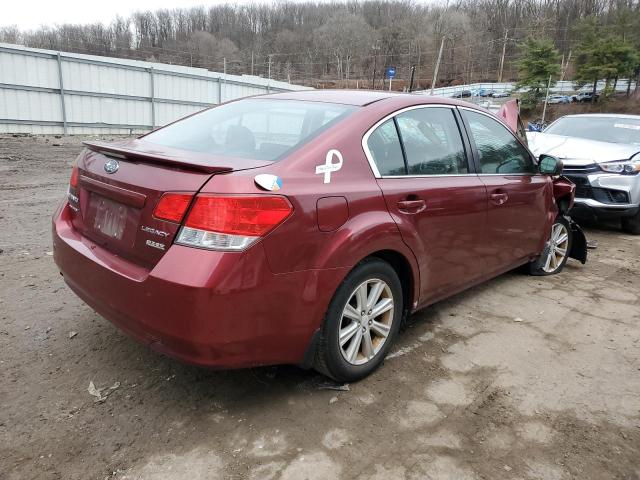 4S3BMBC65B3264602 - 2011 SUBARU LEGACY 2.5I PREMIUM BURGUNDY photo 3