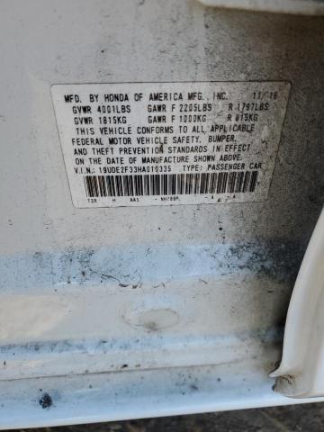 19UDE2F33HA010335 - 2017 ACURA ILX BASE WATCH PLUS WHITE photo 12