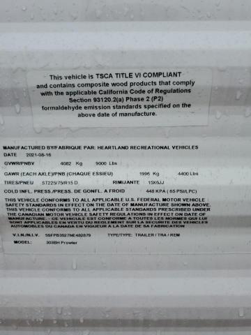 5SFPB3527NE482879 - 2022 HEART LAND PROWLER 双色 照片 10