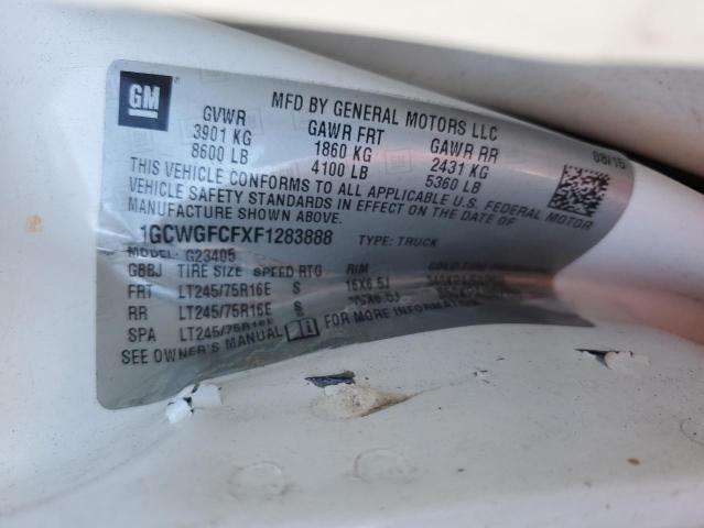 1GCWGFCFXF1283888 - 2015 CHEVROLET CHEVY EXPR WHITE photo 13