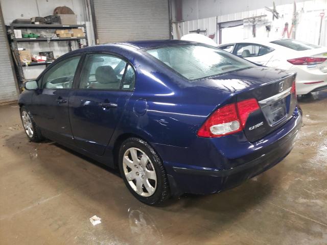 1HGFA165X9L026831 - 2009 HONDA CIVIC LX BLUE photo 2