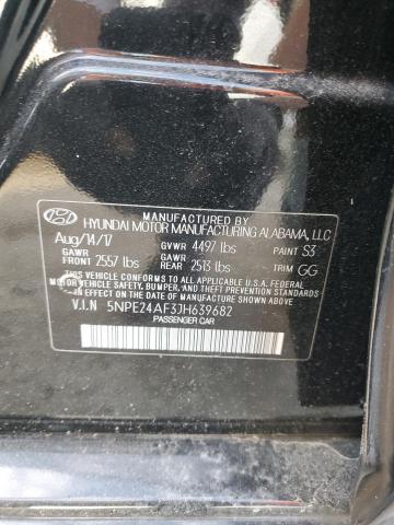 5NPE24AF3JH639682 - 2018 HYUNDAI SONATA SE BLACK photo 12