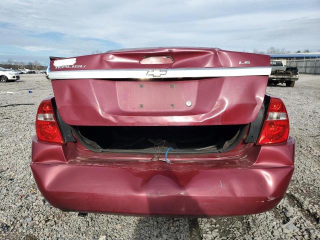 1G1ZS51F36F241678 - 2006 CHEVROLET MALIBU LS RED photo 6