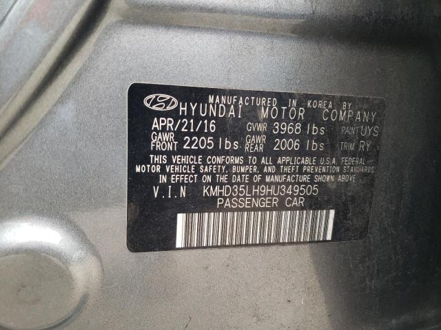 KMHD35LH9HU349505 - 2017 HYUNDAI ELANTRA GT GRAY photo 12