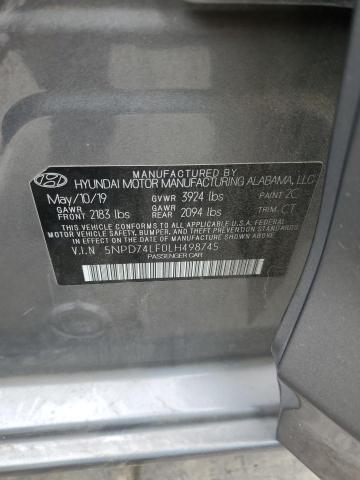 5NPD74LF0LH498745 - 2020 HYUNDAI ELANTRA SE 灰色 照片 13