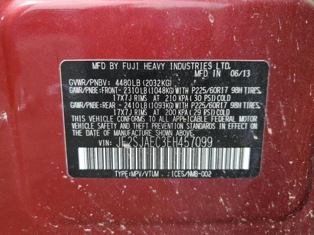 JF2SJAEC3EH457099 - 2014 SUBARU FORESTER 2.5I PREMIUM 勃艮第红 照片 14