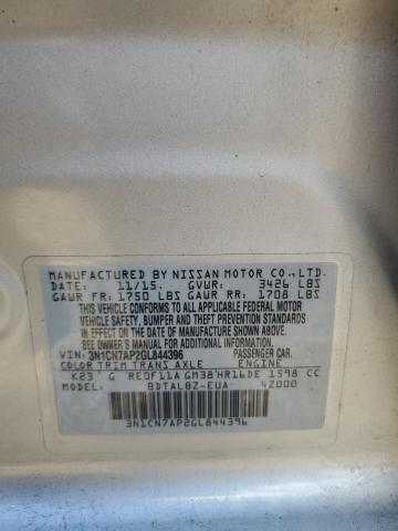 3N1CN7AP2GL844396 - 2016 NISSAN VERSA S SILVER photo 13