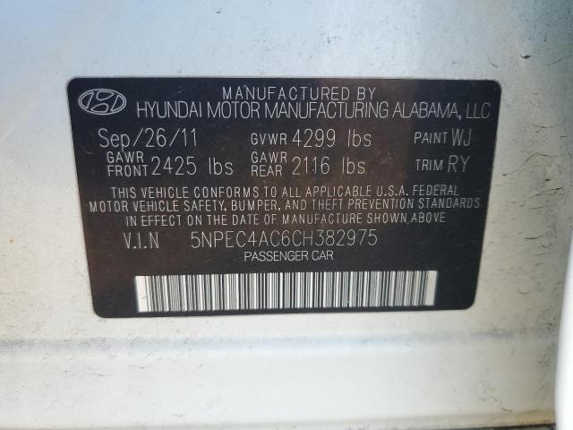 5NPEC4AC6CH382975 - 2012 HYUNDAI SONATA SE 白色 照片 12