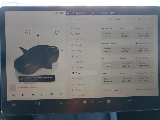 7SAYGDEFXRA303451 - 2024 TESLA MODEL Y BLACK photo 9