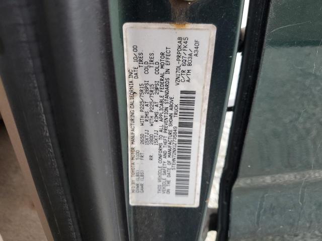 5TEHN72NX1Z735849 - 2001 TOYOTA TACOMA DOUBLE CAB 绿色 照片 13