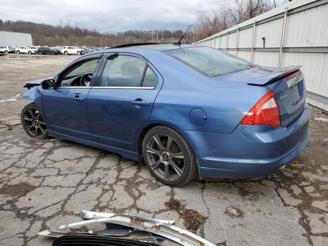 3FAHP0KC3AR351076 - 2010 FORD FUSION SPORT BLUE photo 2