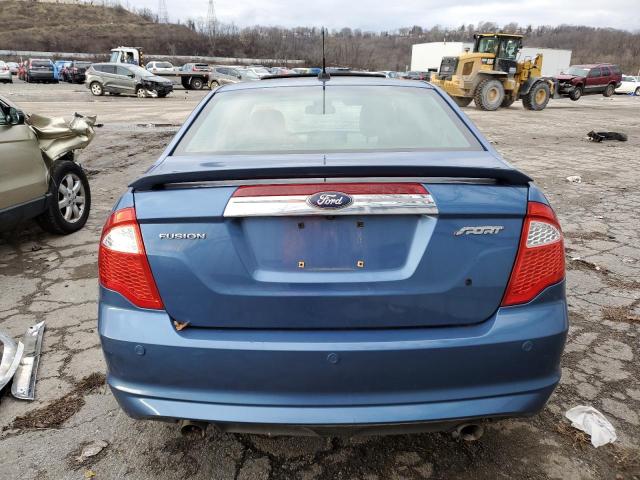 3FAHP0KC3AR351076 - 2010 FORD FUSION SPORT BLUE photo 6