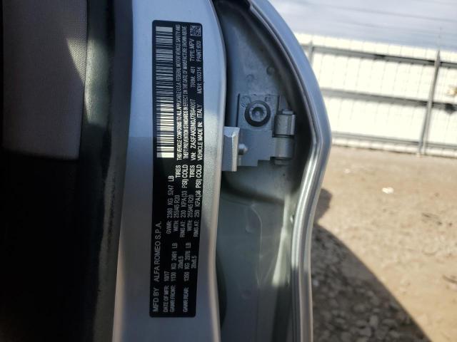 ZASFAKBN0J7B94007 - 2018 ALFA ROMEO STELVIO TI SILVER photo 12
