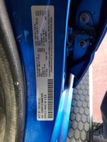 1C6RRFFG7NN427472 - 2022 RAM 1500 BIG HORN/LONE STAR BLUE photo 14