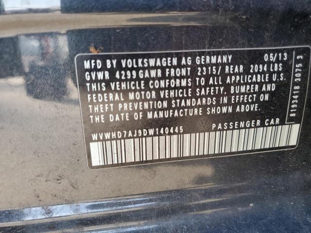 WVWHD7AJ9DW140445 - 2013 VOLKSWAGEN GTI BLACK photo 12