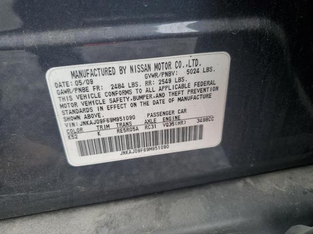 JNKAJ09F69M951090 - 2009 INFINITI EX35 BASE 灰色 照片 12