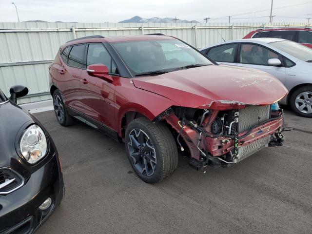 3GNKBKRS1MS524136 - 2021 CHEVROLET BLAZER RS RED photo 4