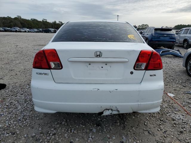 2HGES26714H557129 - 2004 HONDA CIVIC EX WHITE photo 6