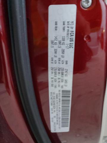 2C4RC1BG2HR676224 - 2017 CHRYSLER PACIFICA TOURING L MAROON photo 13