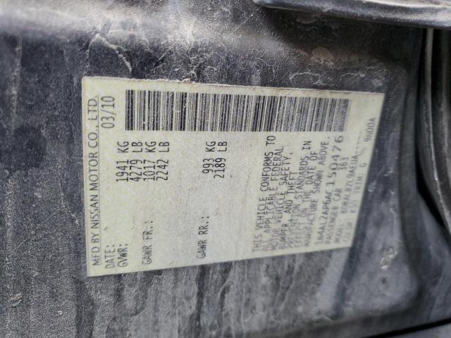 1N4AL2AP6AC150476 - 2010 NISSAN ALTIMA BASE Գրաֆիտ լուսանկար 13