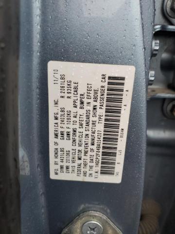 1HGCP2F84BA054207 - 2011 HONDA ACCORD EXL BLUE photo 12